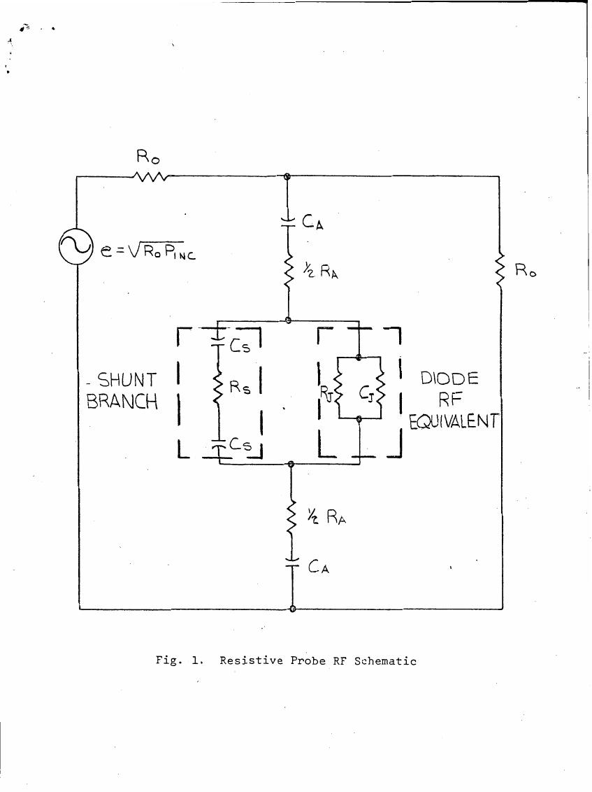 Fig. 1: Resistive Probe RF Schematic