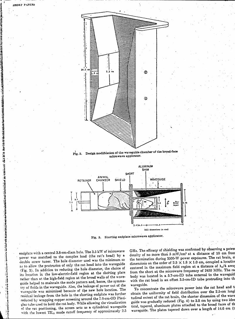 Fig. 2: Design modification of the waveguide chamber of the broad-face microwave applicator.