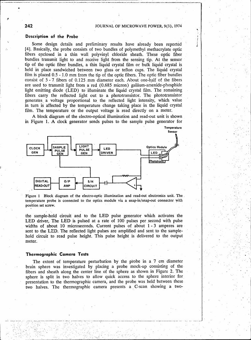 Figure 1 Block diagram of the electro-optic illumination and read-out electronics unit.