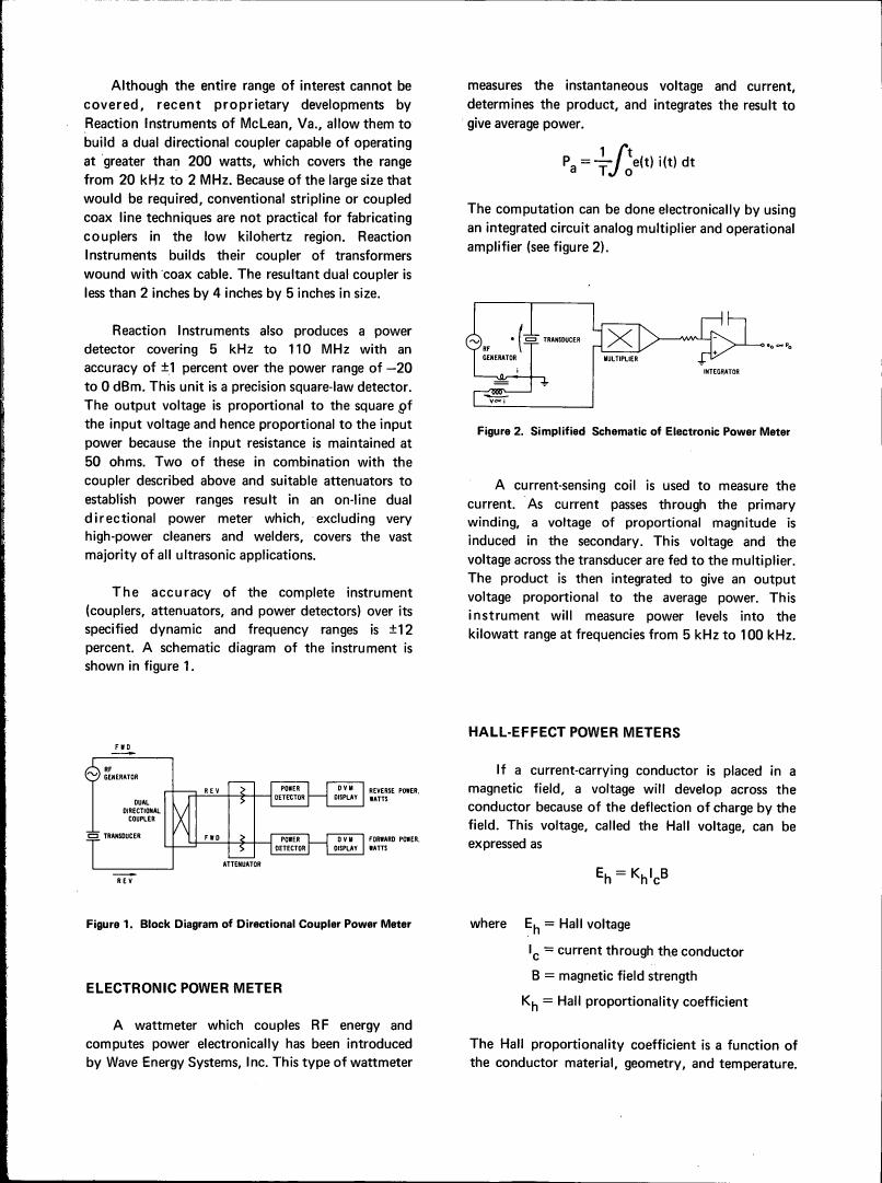 Figure 1. Block Diagram of Directional Coupler Power Meter