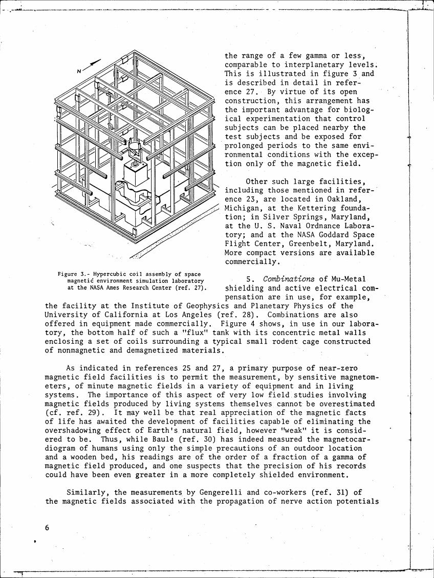 Figure 3 depicts a hypercubic coil assembly used in space magnetic environment simulation at NASA Ames Research Center.