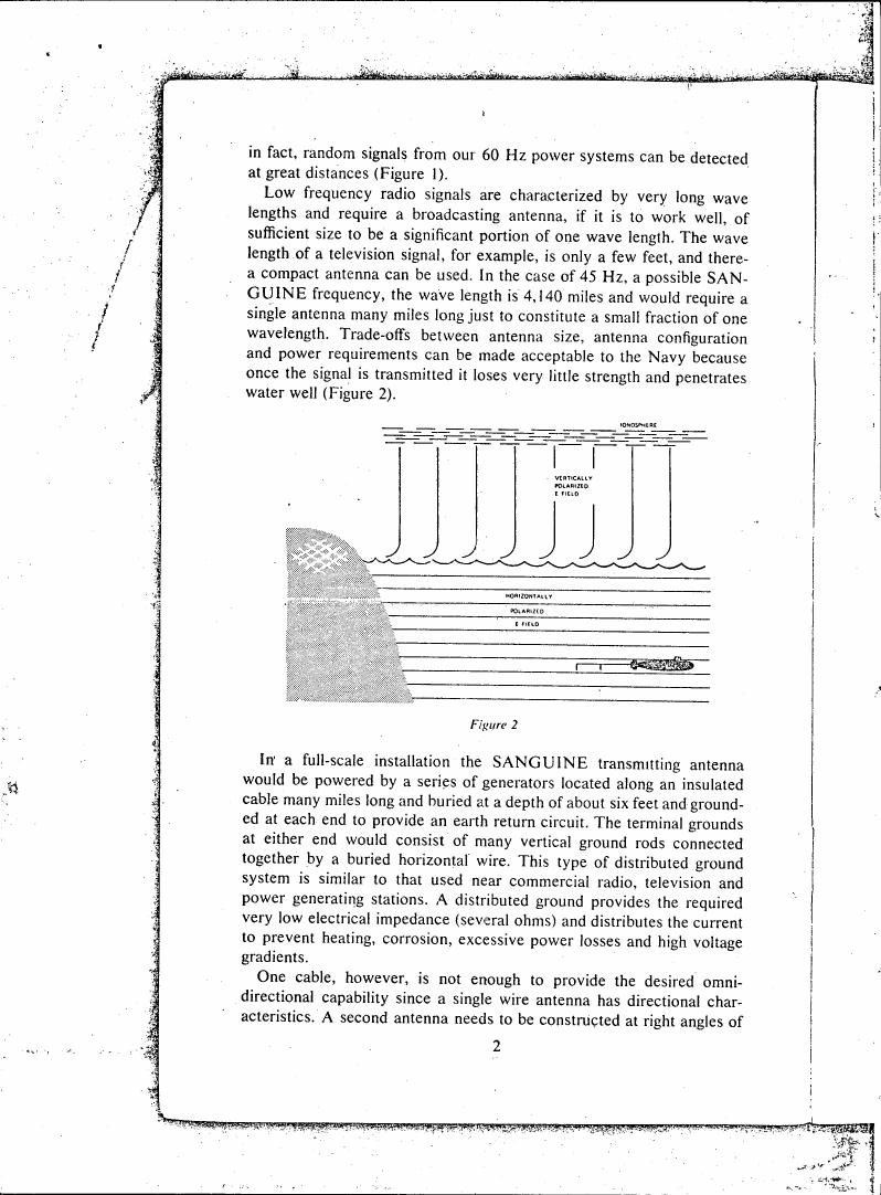 AI-described figure: Figure 2 illustrates a diagram showing the propagation and polarization of radio waves in relation to an antenna system.