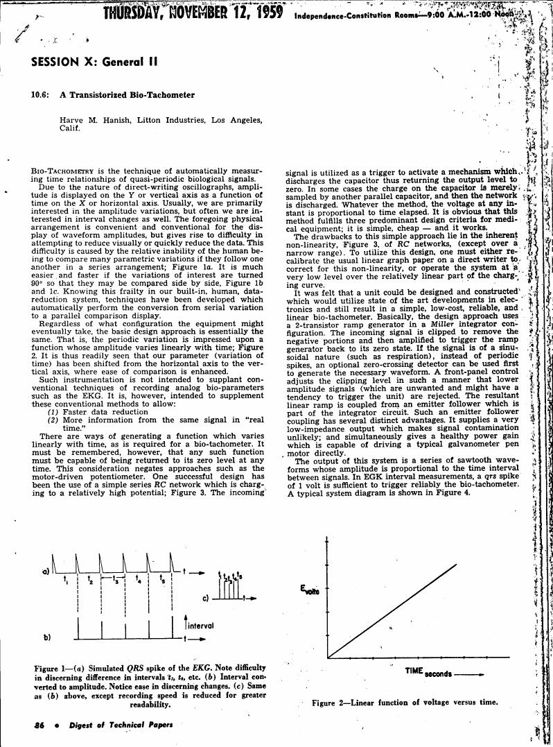 Figure 2 displays a linear function of voltage versus time.