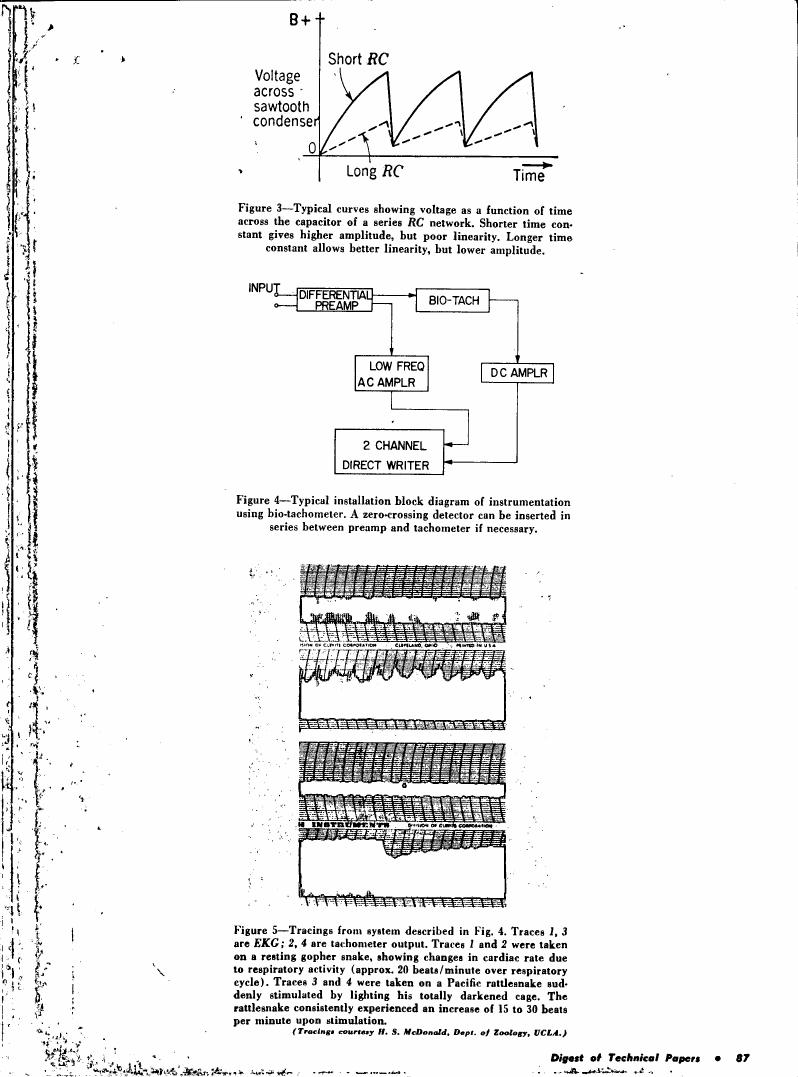 Figure 3 illustrates typical curves showing voltage as a function of time across the capacitor of a series RC network.