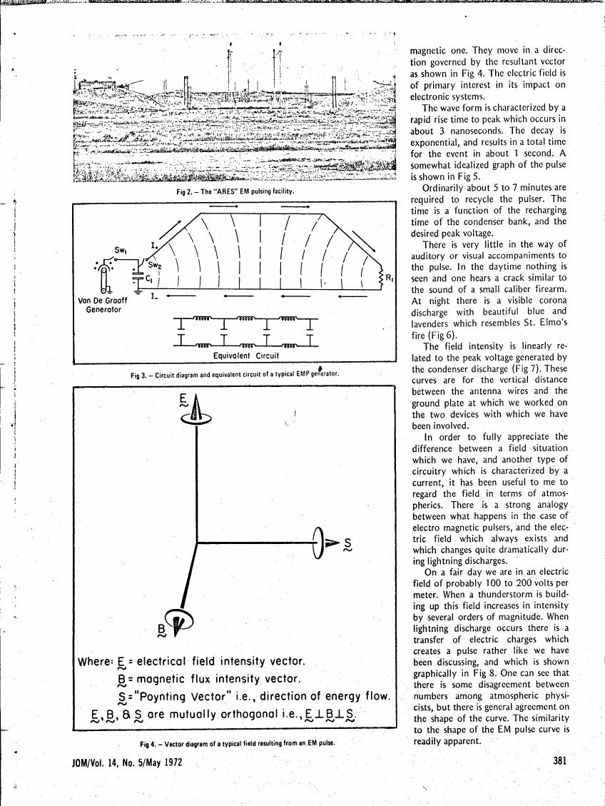 AI-described figure: Fig. 3: Circuit diagram and equivalent circuit of a typical EMP generator.