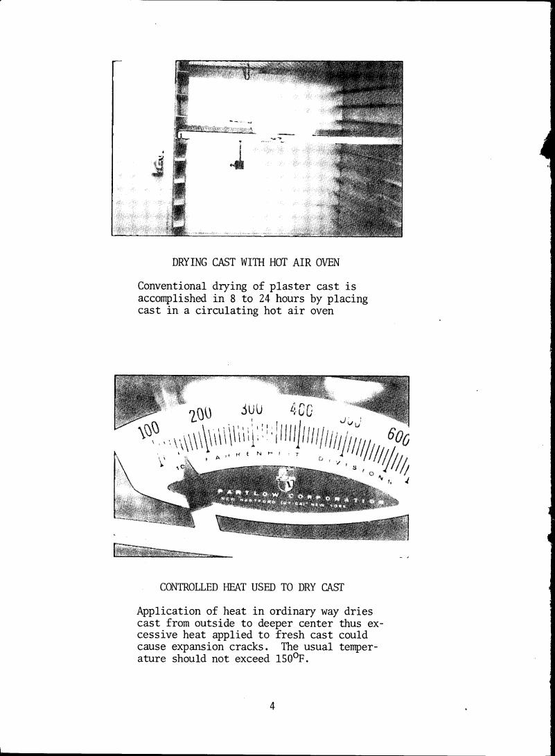 AI-described figure: A photograph showing a drying cast with hot air oven setup.