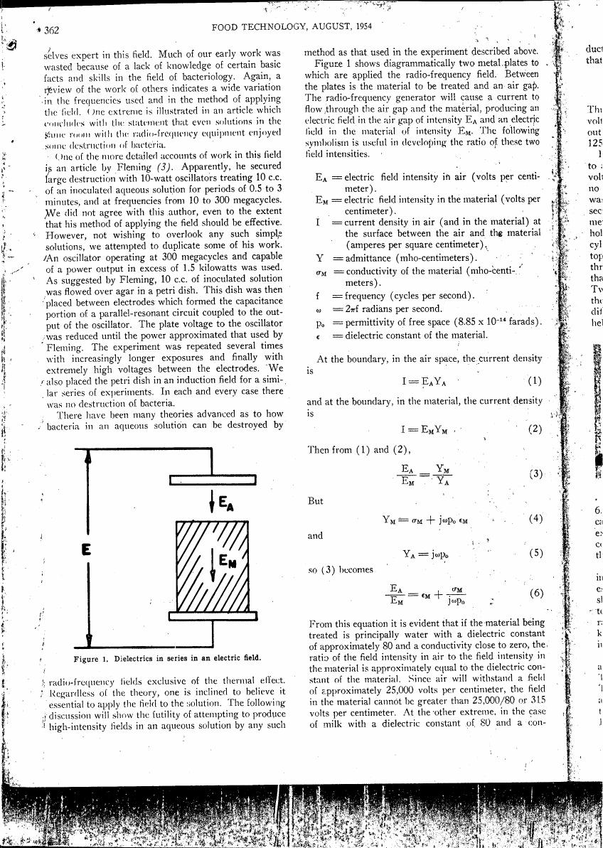 Figure 1. Dielectrics in series in an electric field.