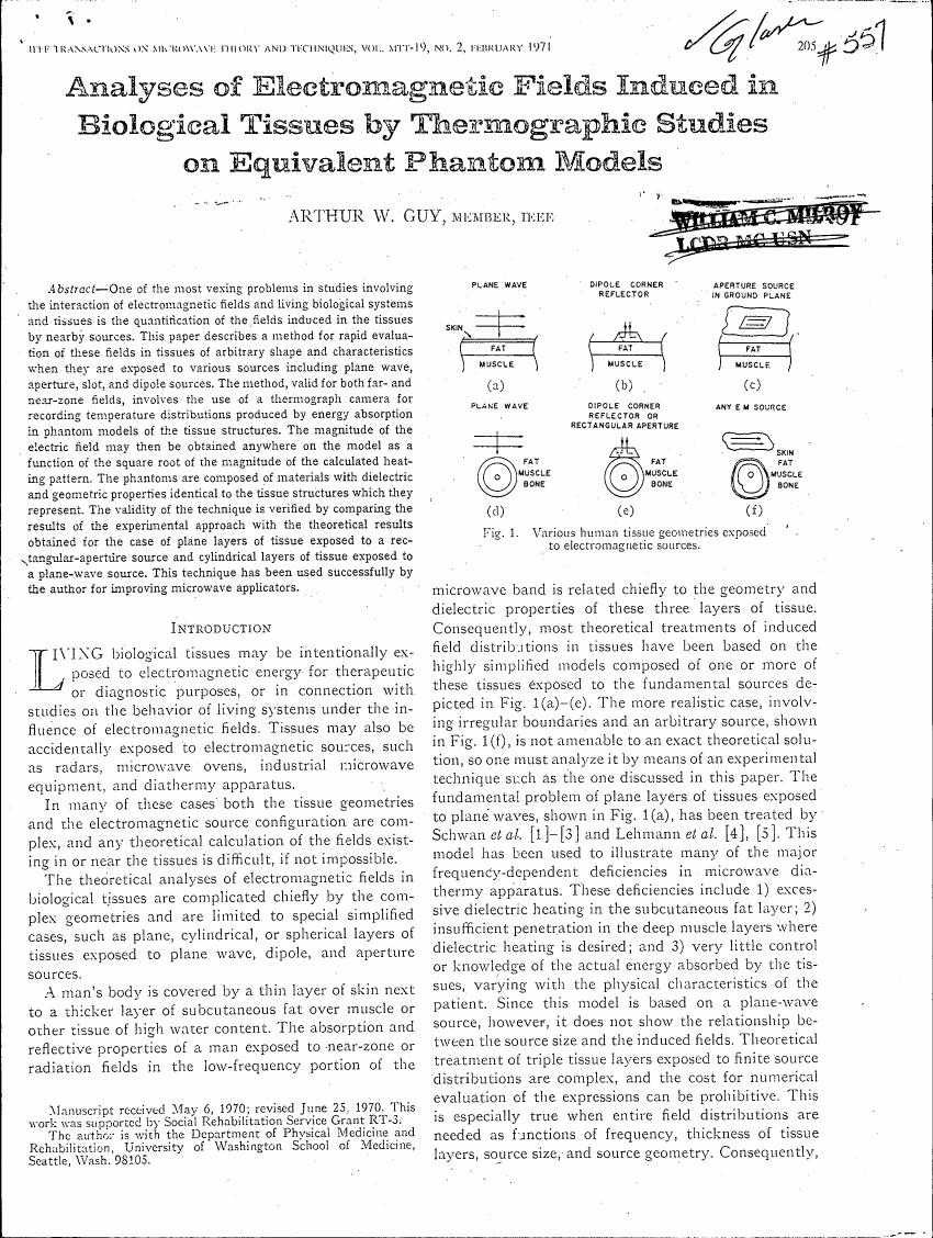 Figure 1 illustrates various human tissue geometries exposed to electromagnetic sources.