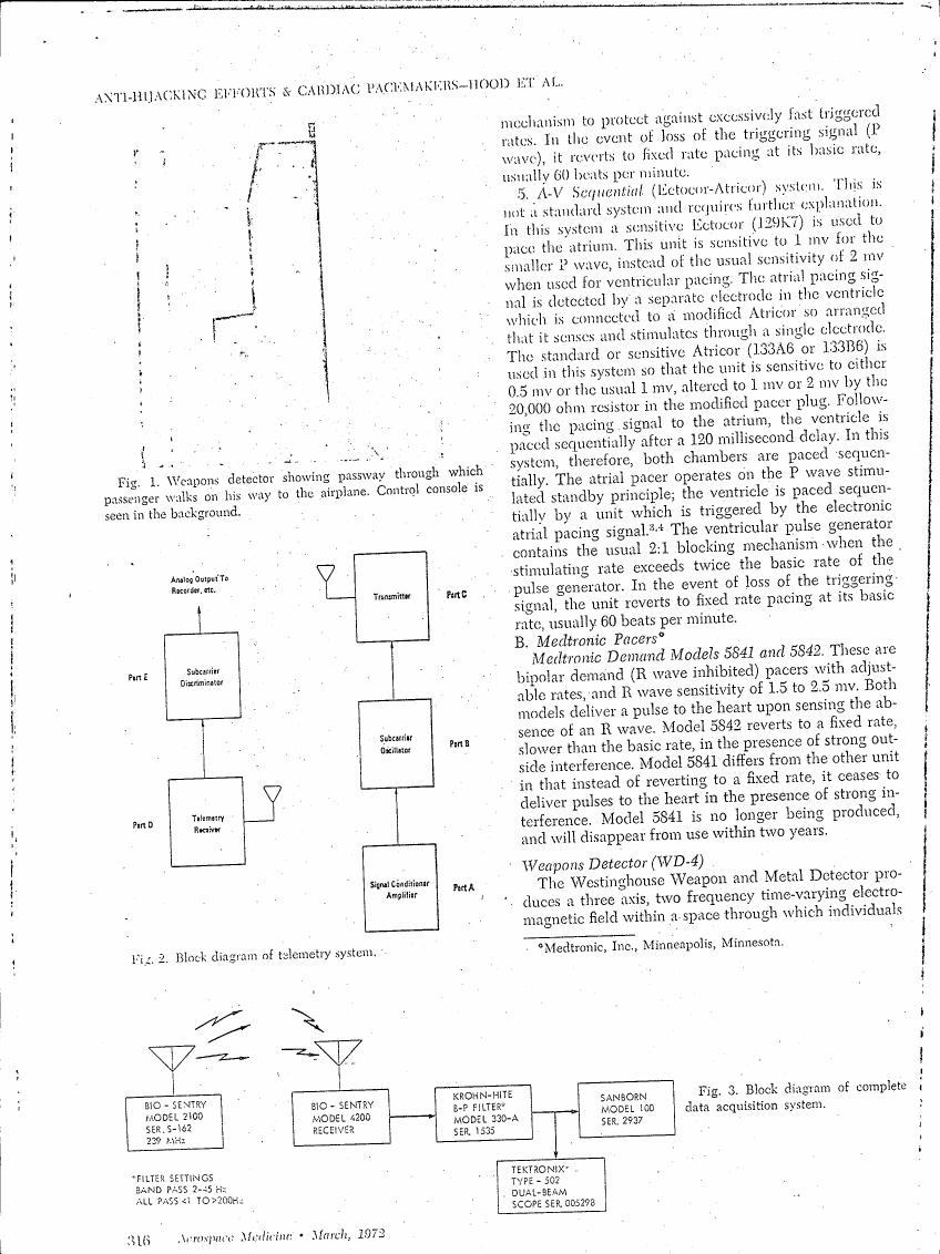 AI-described figure: Fig. 2: Block diagram of telemetry system.