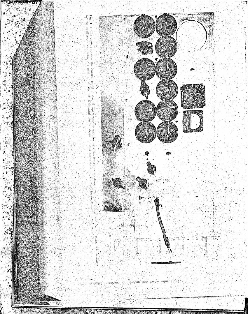 AI-described figure: Figure 1: Front view showing the control panel of an RF spectrometer for myxine, which is adhered to the RF block and can be dipped into a water bath.
