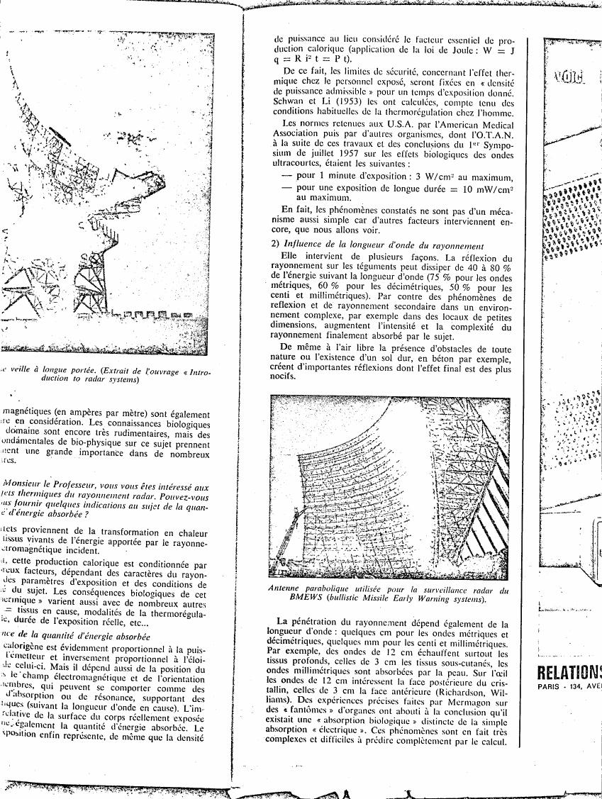 A diagram illustrating an antenna parabolic used for radar surveillance in BMEWS (Ballistic Missile Early Warning Systems).
