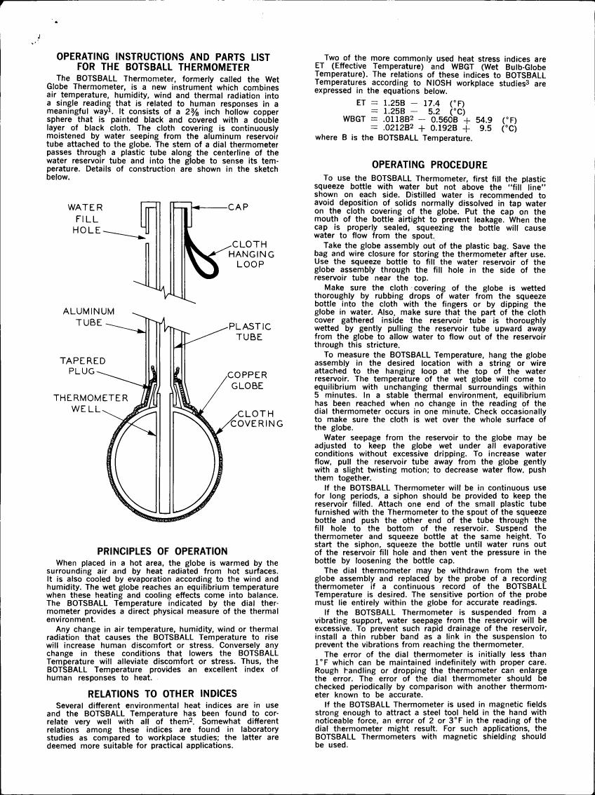 AI-described figure: A detailed diagram illustrating the construction and components of a BOTSBALL Thermometer.
