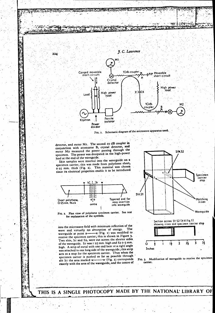 Schematic diagram of the microwave apparatus used.