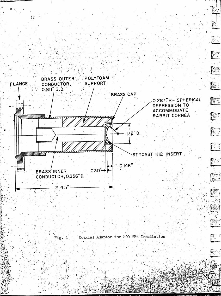 Figure 1: Coaxial Adaptor for 800 MHz Irradiation