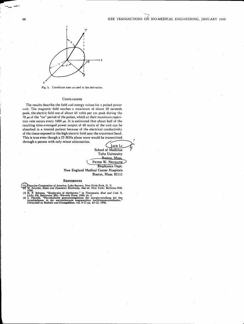 Fig. 5: Coordinate axes as used in the derivation.