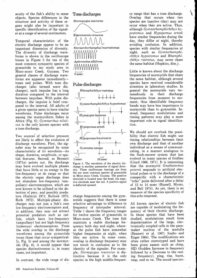 Figure 5. The waveform of the electric discharge is another parameter of signal diversity.