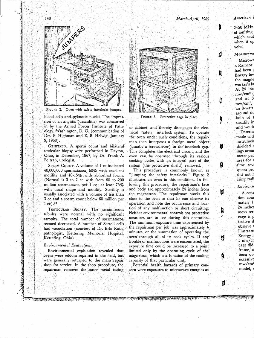 Figure 2 illustrates an oven with safety interlocks jumped.
