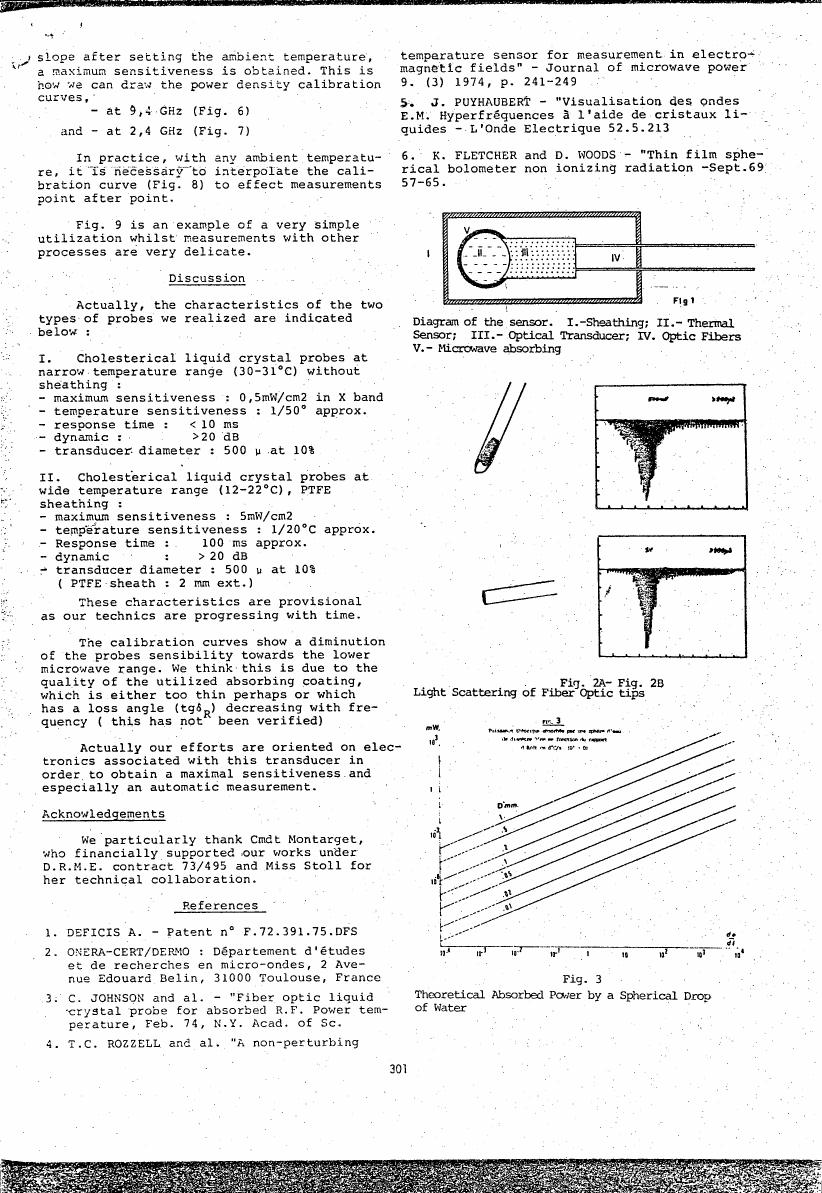 AI-described figure: Diagram showing a sensor with labeled components: sheathing (I), thermal sensor (II), optical transducer (III), and optic fibers (IV).