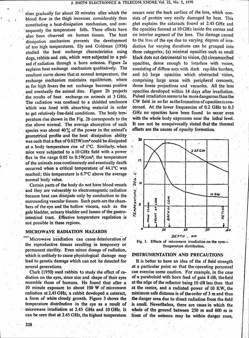 AI-described figure: Figure 3. Effects of microwave irradiation on the eyes—Temperature distribution.