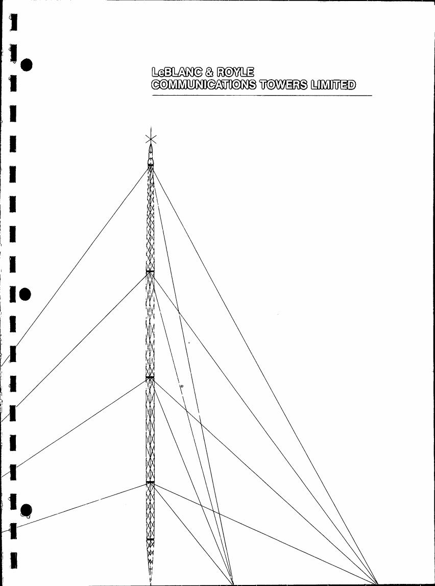 AI-described figure: A diagram illustrating a communication tower with multiple guy wires supporting it.