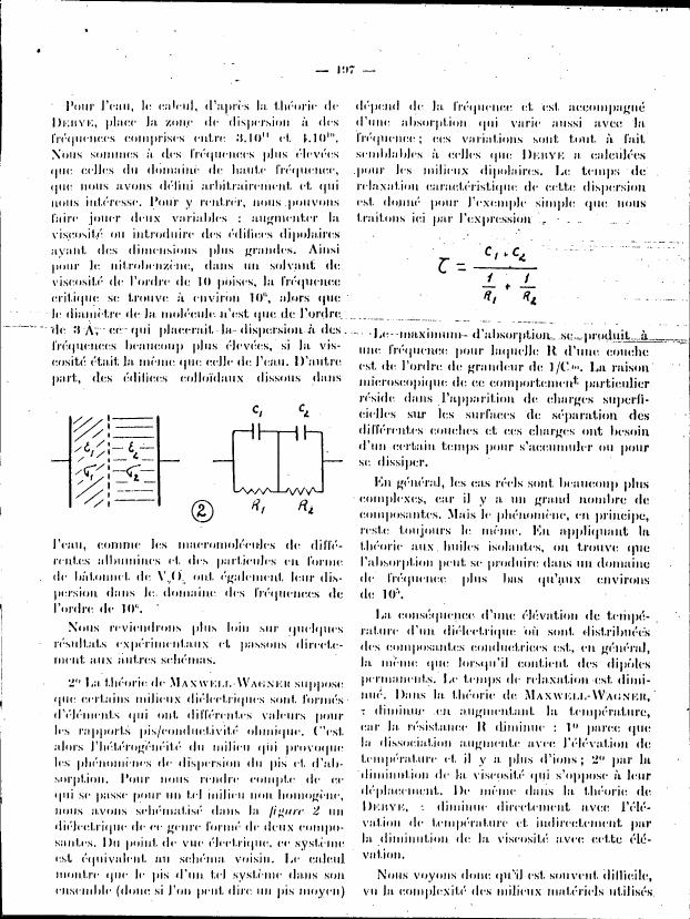 AI-described figure: A diagram illustrating a dielectric system with two components labeled C1 and C4, connected by resistors R1 and R2.