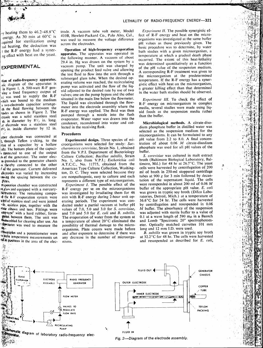 AI-described figure: Diagram of the electrode assembly for a laboratory radio-frequency evaporation apparatus.