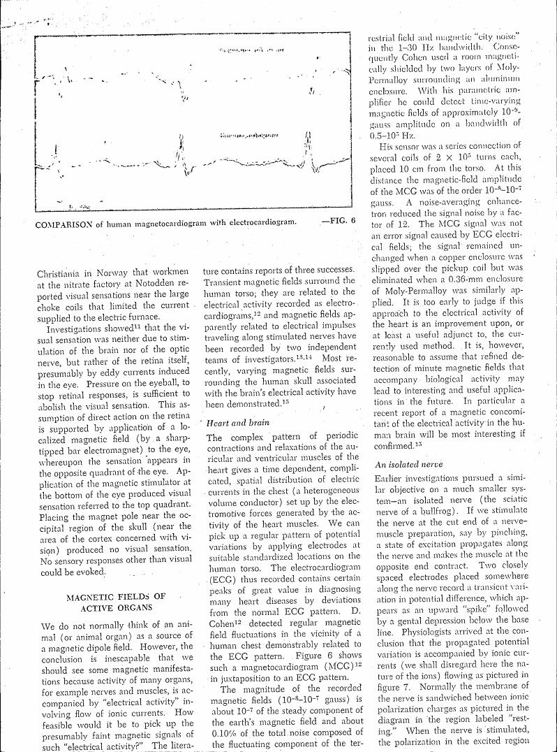Comparison of human magnetocardiogram with electrocardiogram.