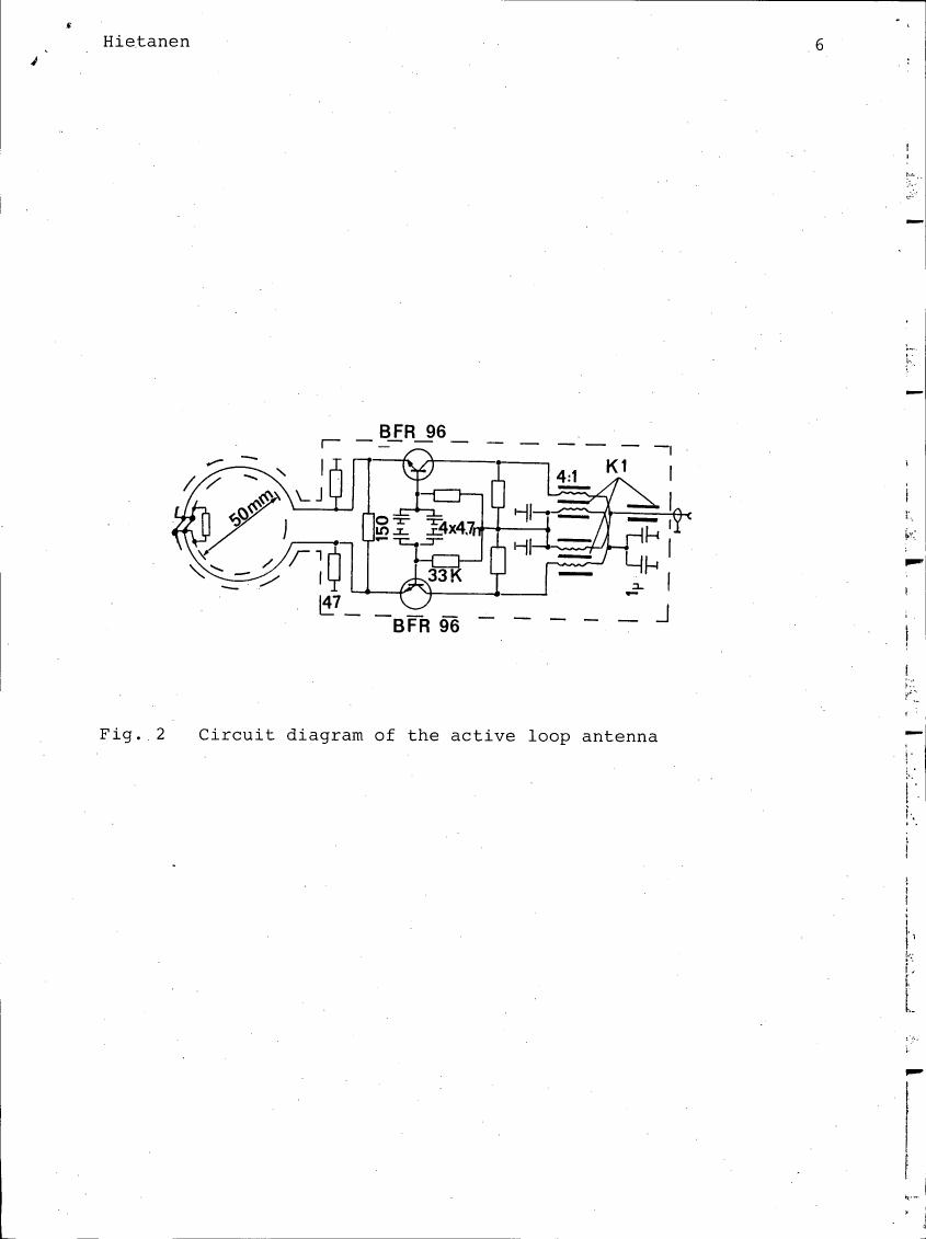 Fig. 2 Circuit diagram of the active loop antenna