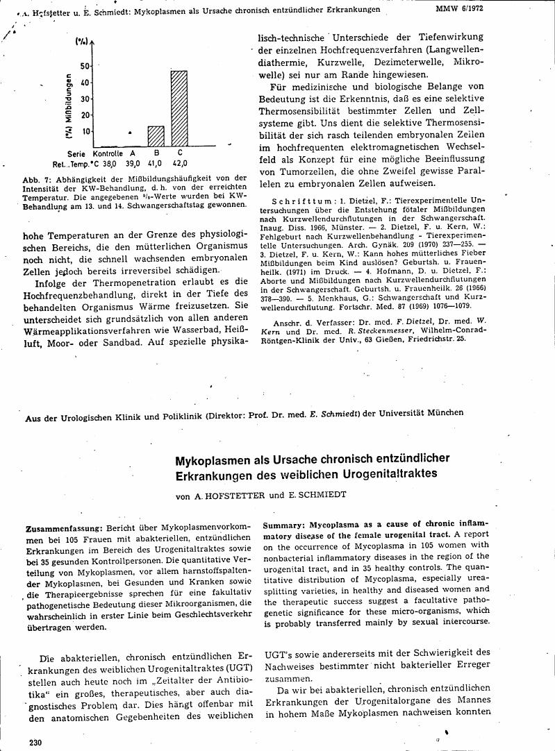 AI-described figure: A bar chart showing the frequency of malformations in a series (Series A, B, C) at different relative temperatures.