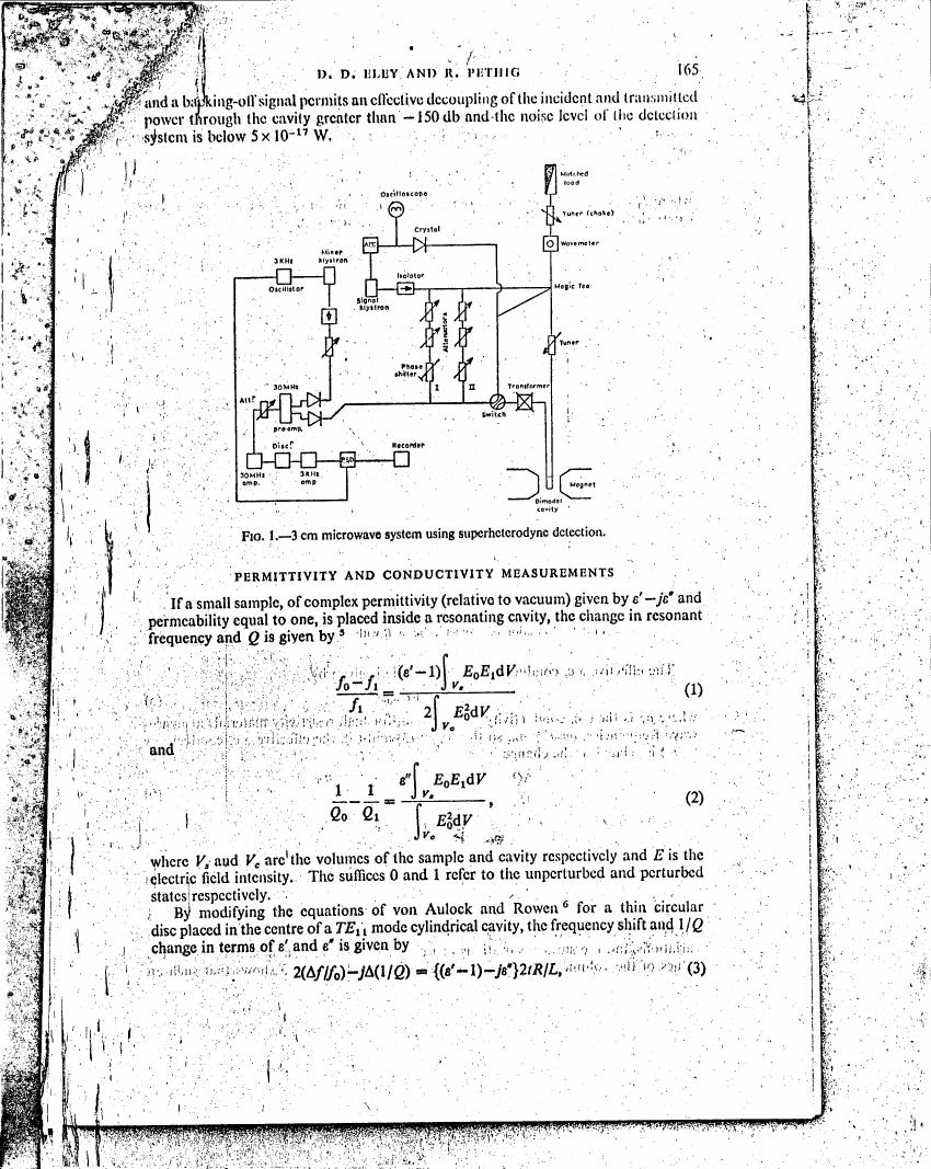 Fig. 1 illustrates a 3 cm microwave system using superheterodyne detection.