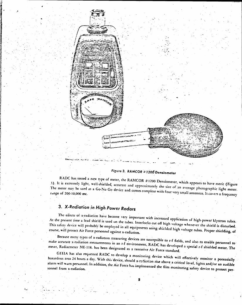 AI-described figure: Figure 3. RAMCOR = 1200 Densiometer showing a detailed illustration of a densiometer device.