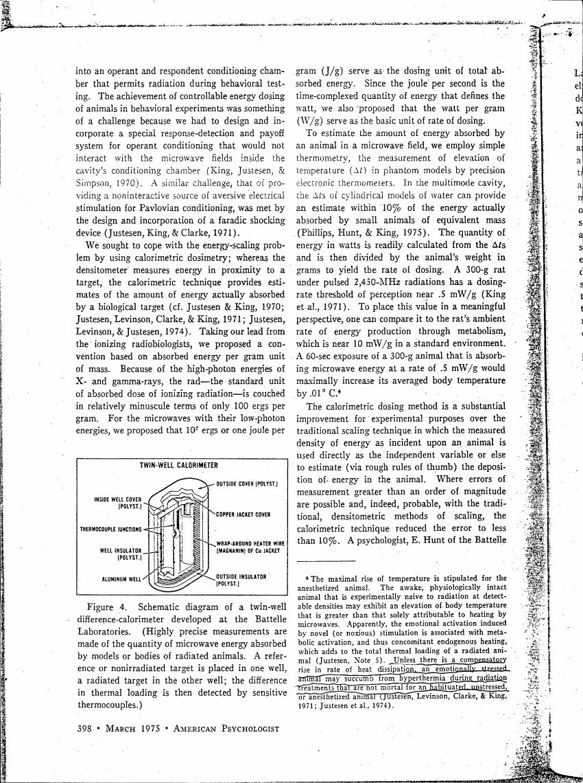 Schematic diagram of a twin-well difference-calorimeter developed at the Battelle Laboratories.