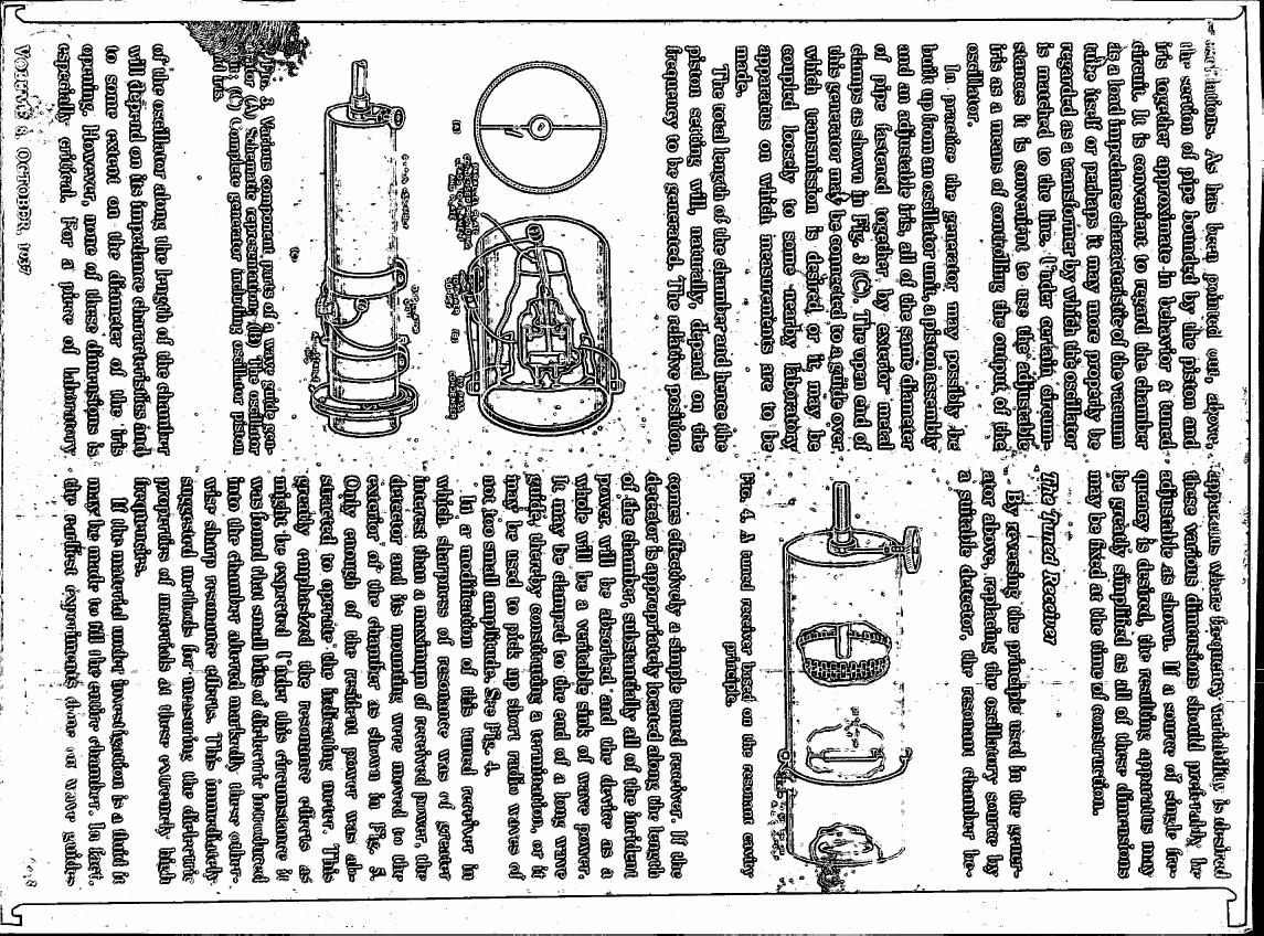 AI-described figure: A detailed diagram illustrating various components and principles related to a tuned receiver based on the resonant cavity principle.
