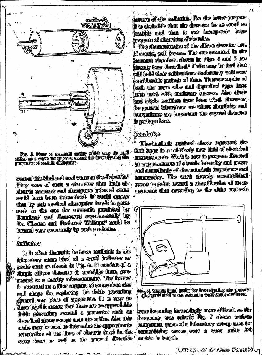 Figure 5. Form of resonant cavity which may be used either as a wave meter or as means for investigating the properties of certain dielectrics.