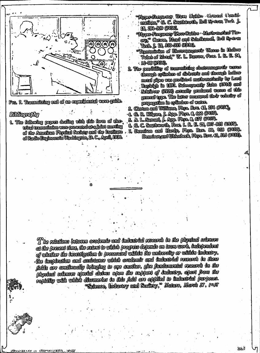 Fig. 7: Transmitting end of an experimental wave guide.