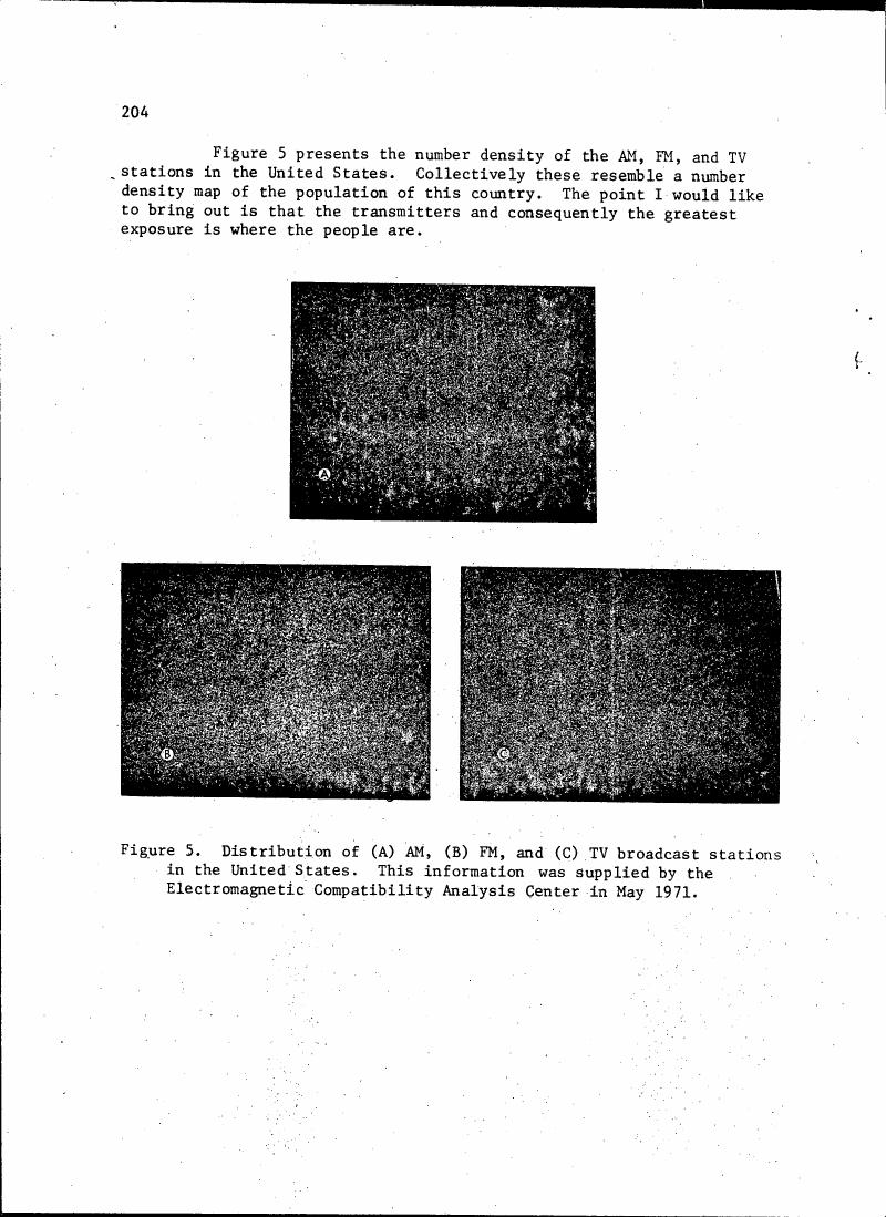 Figure 5. Distribution of (A) AM, (B) FM, and (C) TV broadcast stations in the United States.