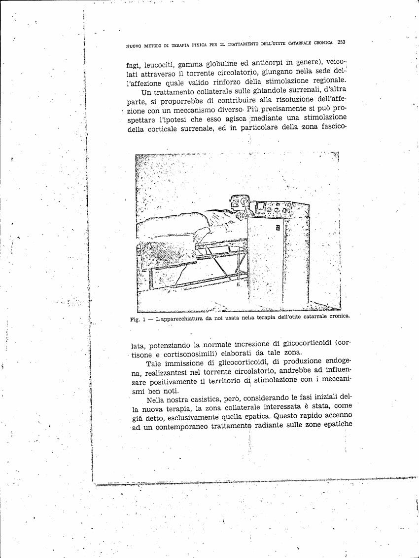 Fig. 1 - L'apparecchiatura da noi usata nella terapia dell'otite catarrale cronica.