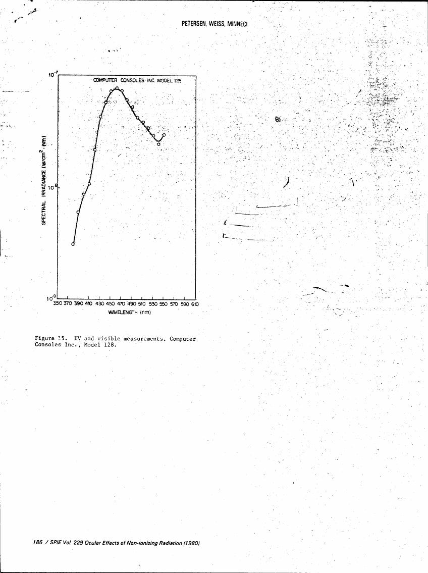 Figure 15. UV and visible measurements for Computer Consoles Inc., Model 128.