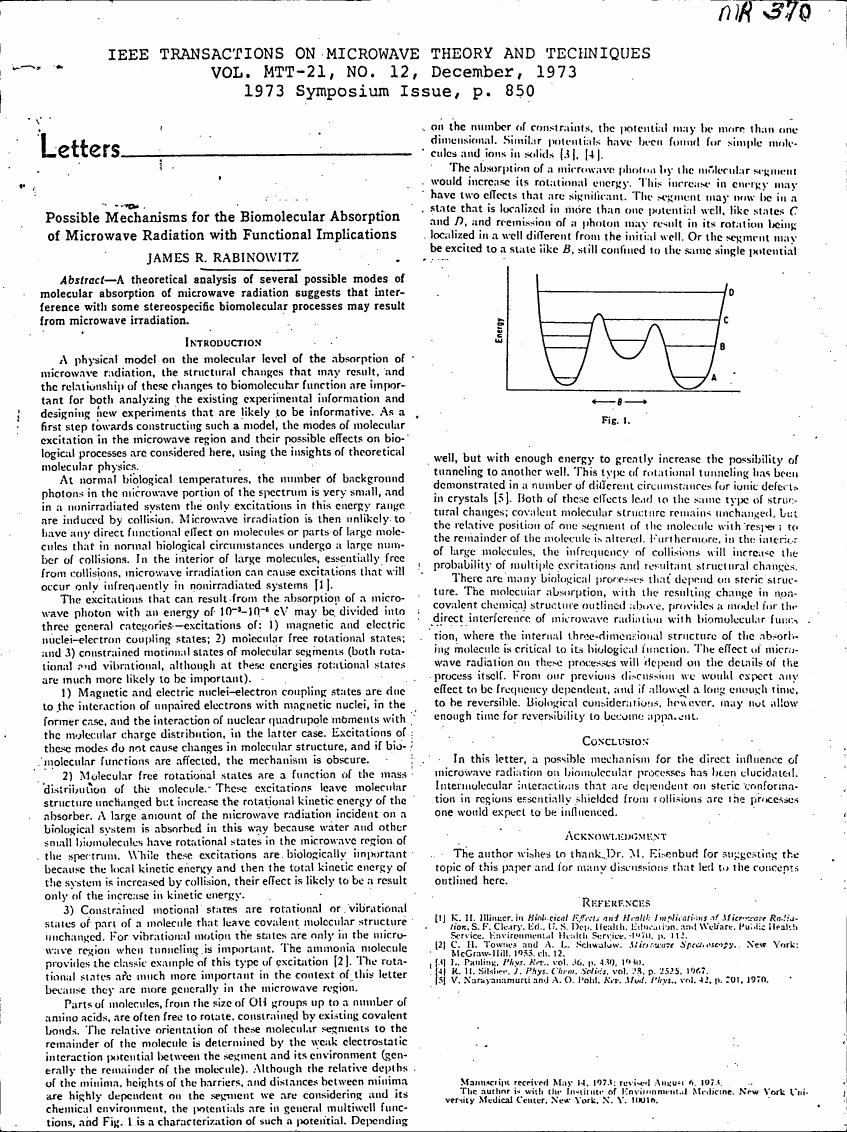 AI-described figure: A graph showing energy levels labeled A through D in a molecular potential well.