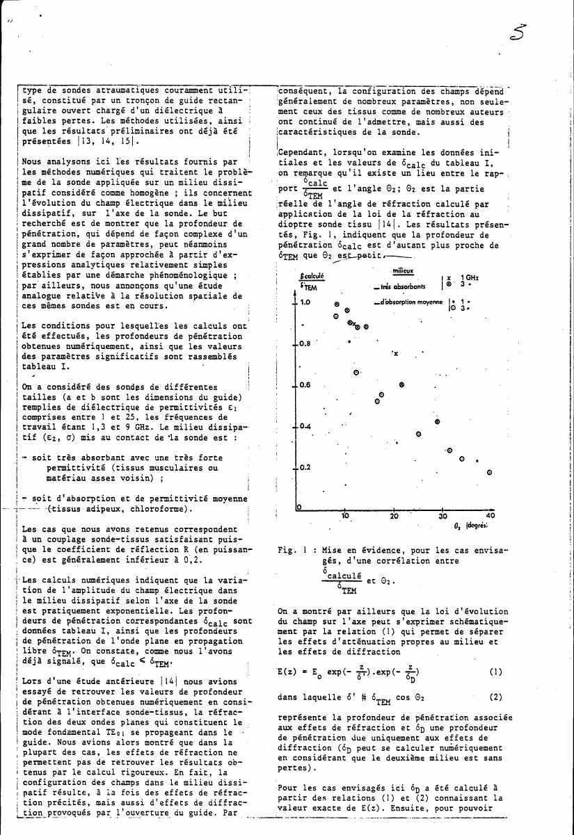 AI-described figure: Figure 1 illustrates a correlation between calculated penetration depth and refractive angle for various media at different frequencies.
