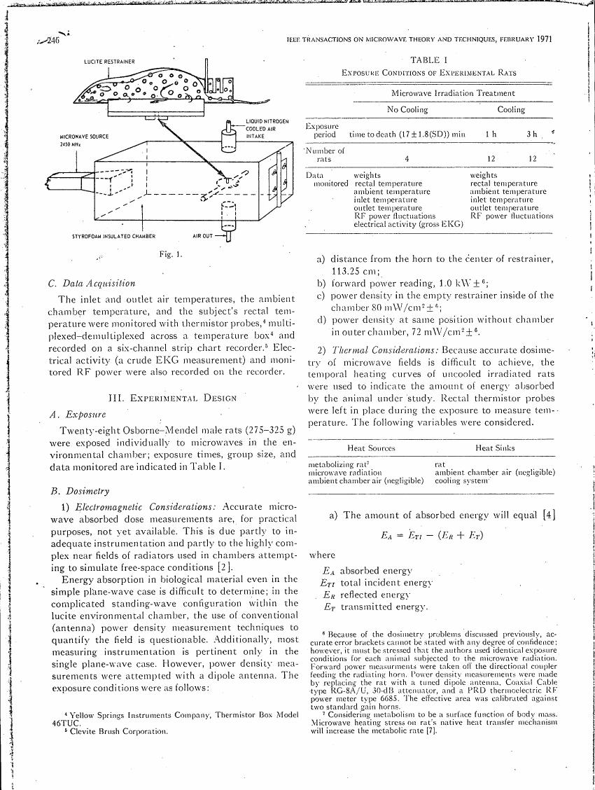AI-described figure: A diagram illustrating an experimental setup for microwave irradiation treatment on rats, including a labeled schematic and associated data acquisition methods.