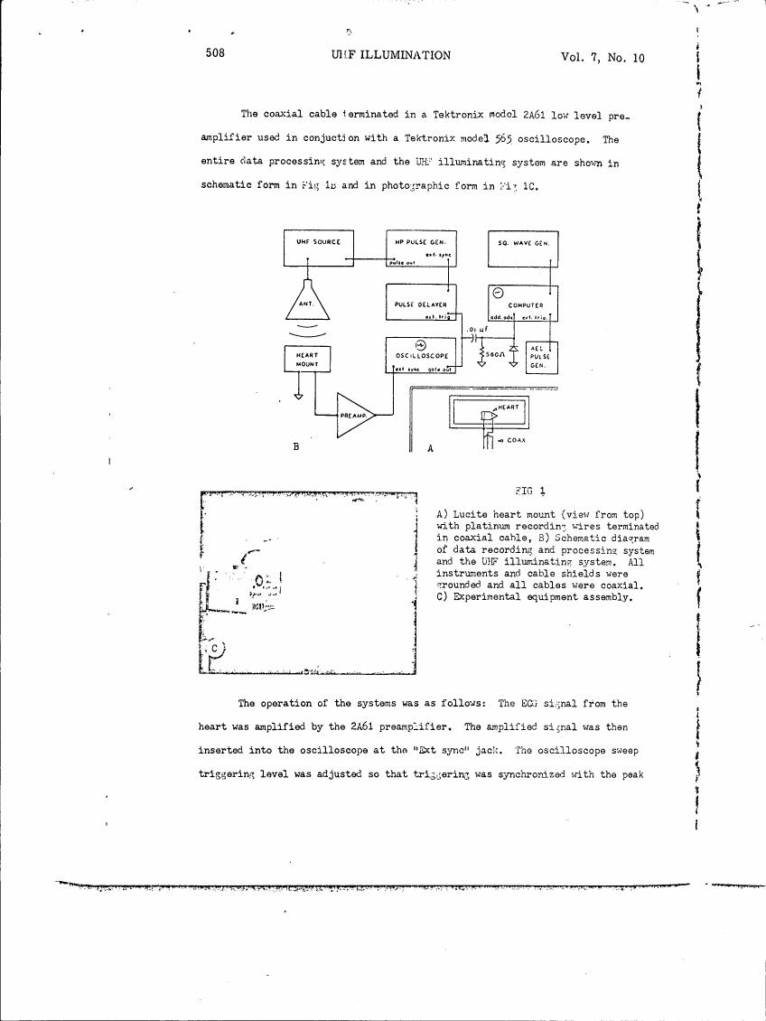 AI-described figure: Schematic diagram of a data recording and processing system with UHF illumination.