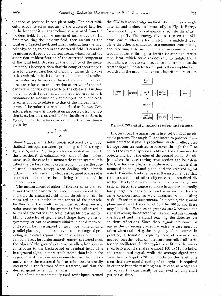 A CW method of measuring back-scattered radiation as shown in Fig. 4.
