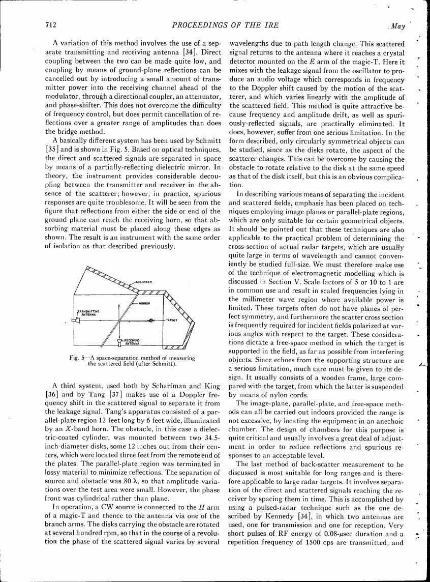 A space-separation method of measuring the scattered field (after Schmitt).