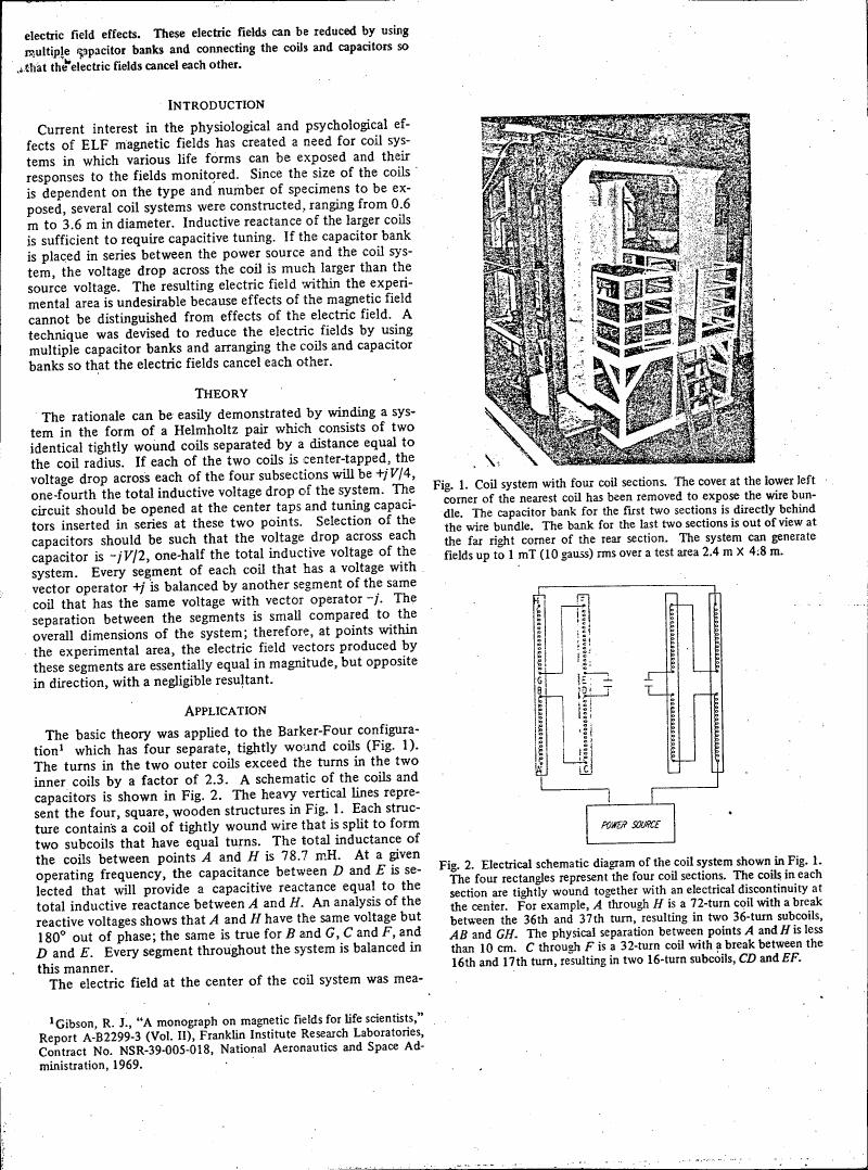 AI-described figure: A diagram illustrating a coil system with four sections and their electrical connections.