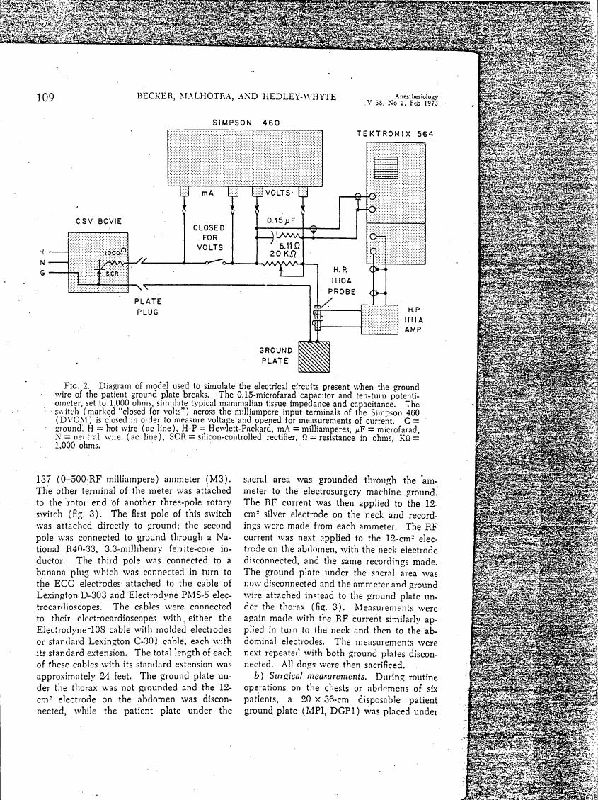 Figure 2. Diagram of a model used to simulate electrical circuits when the ground wire breaks.