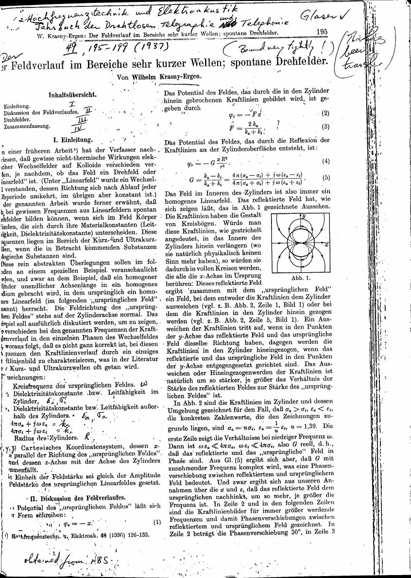 AI-described figure: A diagram illustrating the reflection and refraction of electric fields within a cylindrical structure, as depicted in Figure 1.