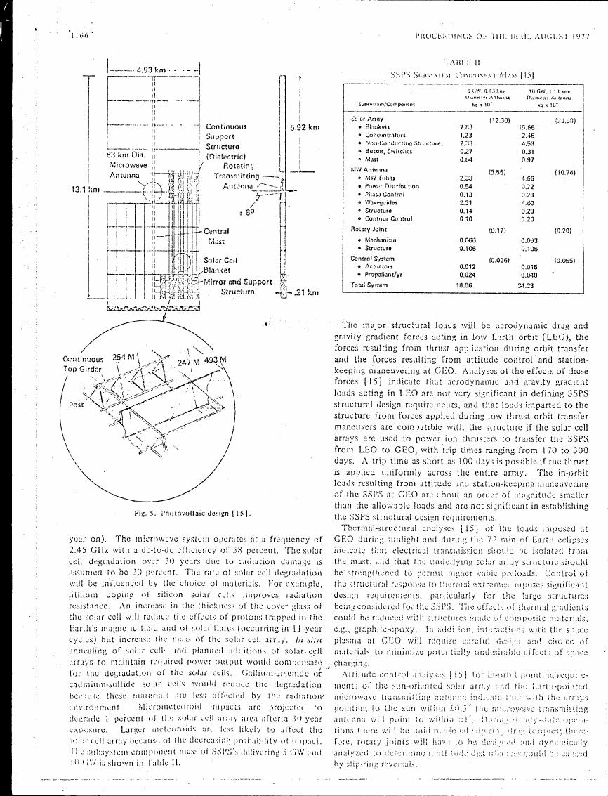 AI-described figure: Figure 5 illustrates a photovoltaic design for an SSPS (Space Solar Power Satellite) system.