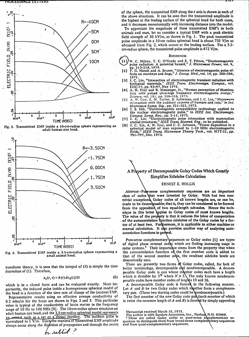 Fig. 2: Transmitted EMP inside a 10-cm-radius sphere representing an adult human size head.