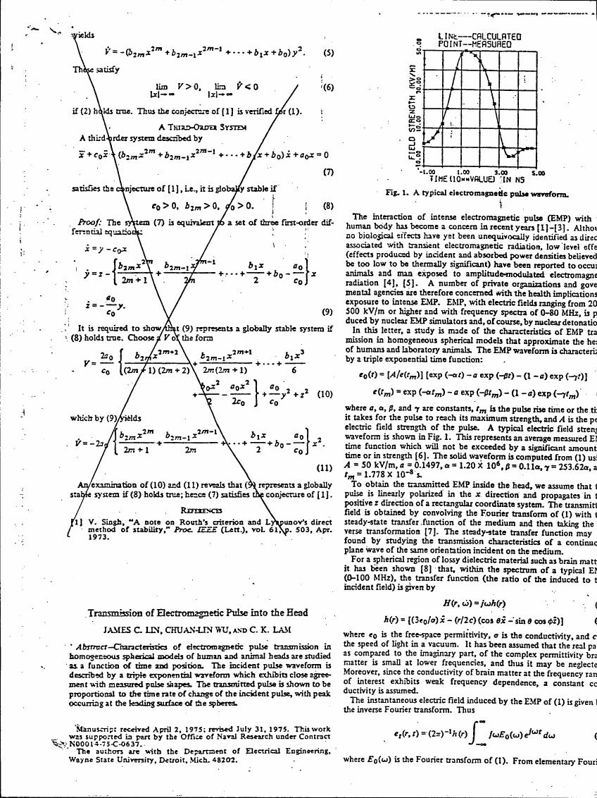AI-described figure: Fig. 1: A typical electromagnetic pulse waveform.